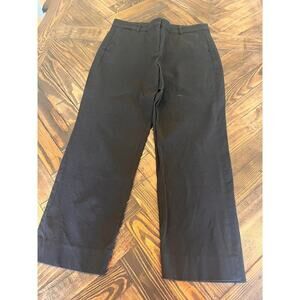 J.CREW Kallie Pants Women 12 Black Chino Twee Cotton Stretch Academia Career